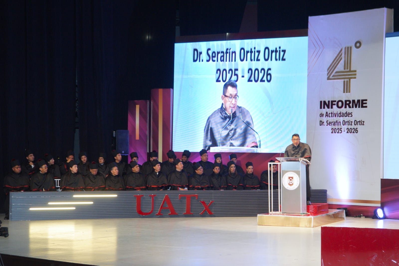 Presentó Rector de la UATx su cuarto Informe de Actividades, periodo 2025-2026